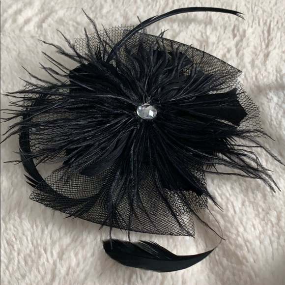 Weissman SA Dance Costume Blue Black Dress & hairpiece EUC Small - Picture 4 of 10